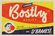 Vintage Fonts Bostly & D'brakes, a Script Font by Aksa & Nusa Co. (Thumbnail 1 of 5)