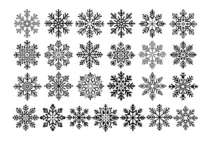 50 Snowflake Procreate Stamps Brush