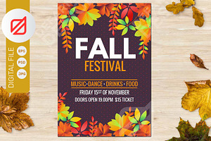 Fall Festival Autumn Party Flyer