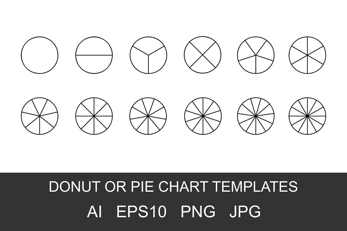 Donut or Pie Chart Templates, an Icon by vikkishop