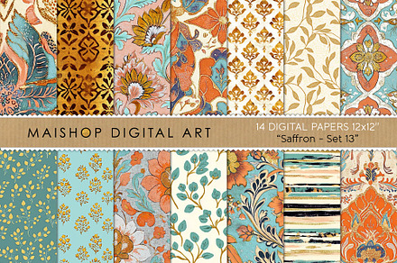 Batik Style Seamless Pattern Bundle