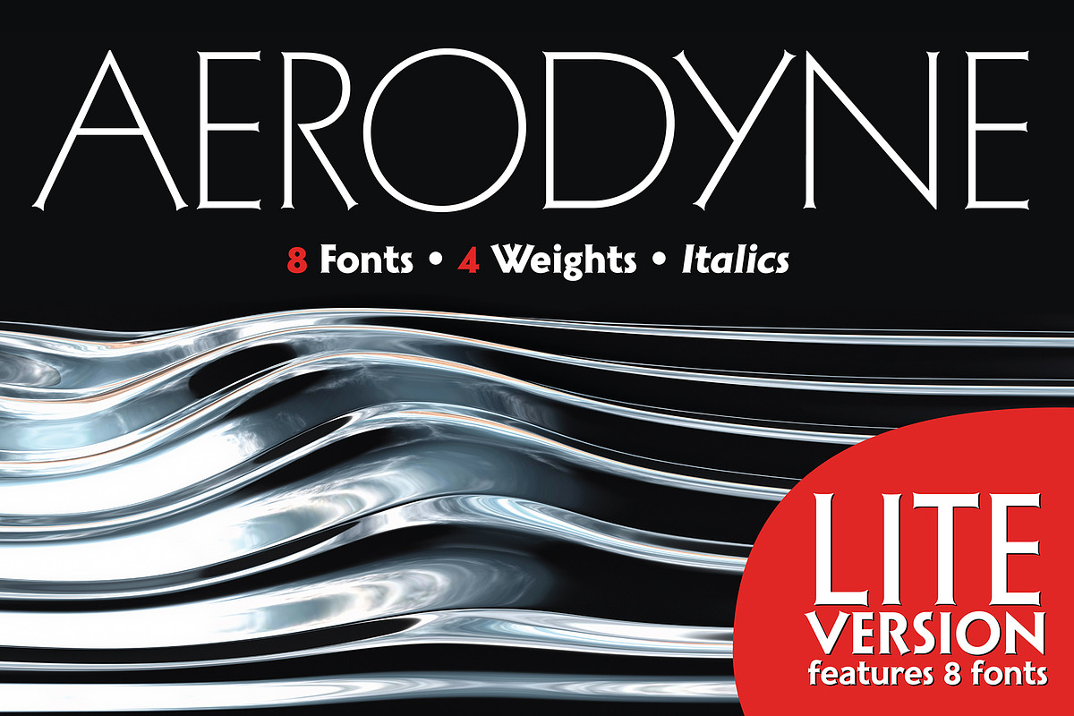 Aerodyne Font Family Lite, a Serif Font by Mysterylab Designs (Photo 1 of 7)
