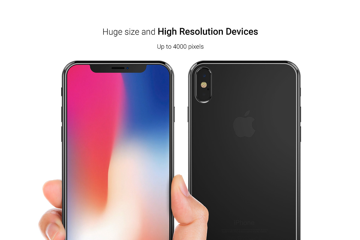 iPhone X Mockup with Hand Straight, an iPhone Mockup by Design Bits (Photo 6 of 7)