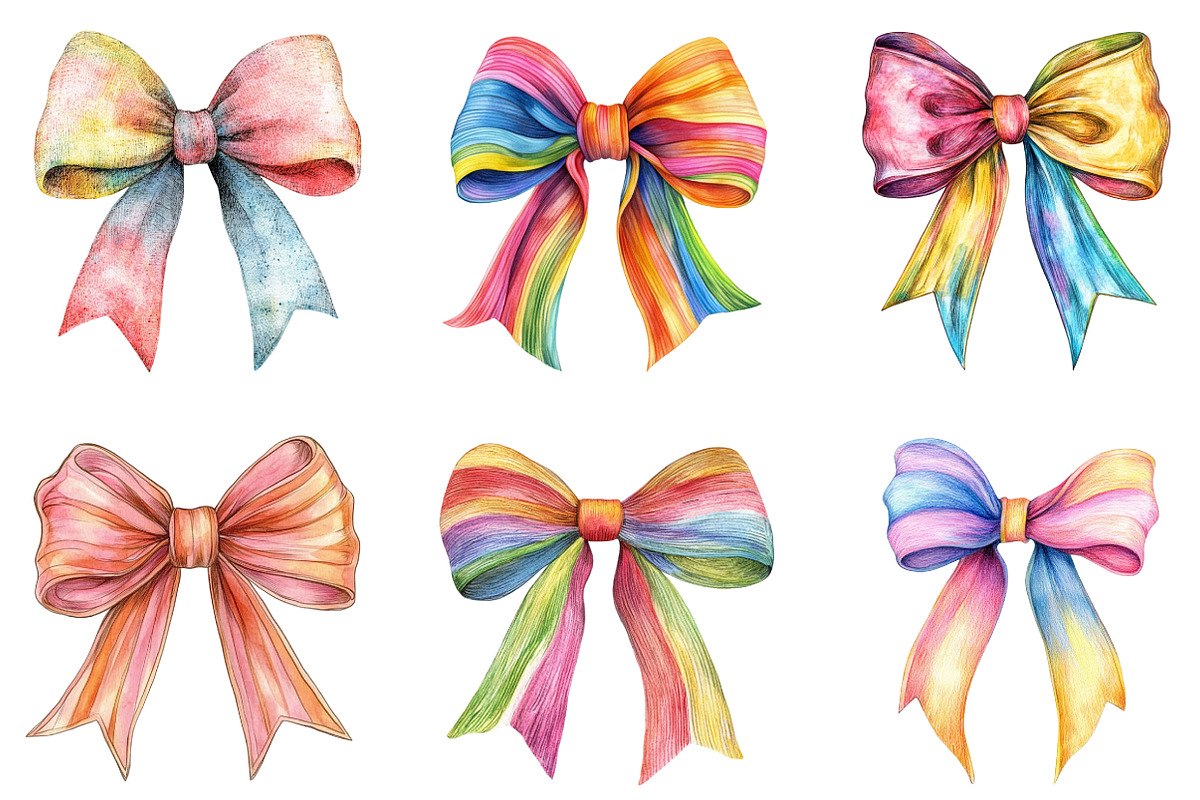 Groovy Pencil Bow PNG, an Illustration by SinaCreation (Photo 3 of 5)