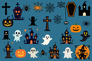 95 Spooktacular Halloween Clipart, a Seasonal Illustration by Sharon Schwalbe (Thumbnail 4 of 9)