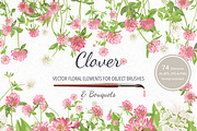 Vector object brushes. Clover, a Brush Add-On by Peolla (Thumbnail 1 of 14)