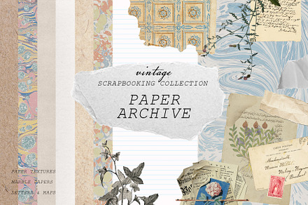Vintage Paper Archive textures, an Object Graphic by SunnyAfternoons