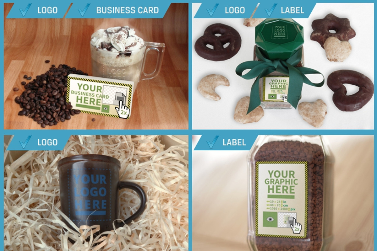 4 Delicious mock-up set, a Print Template by Contentment (Photo 1 of 4)