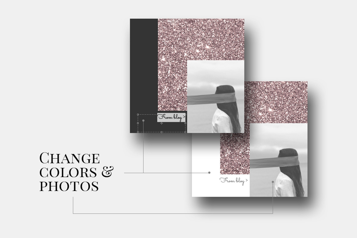 Instagram Pack - GOLD-ROSE GOLD-PINK, a Social Media Template by CreativeFolks (Photo 3 of 5)
