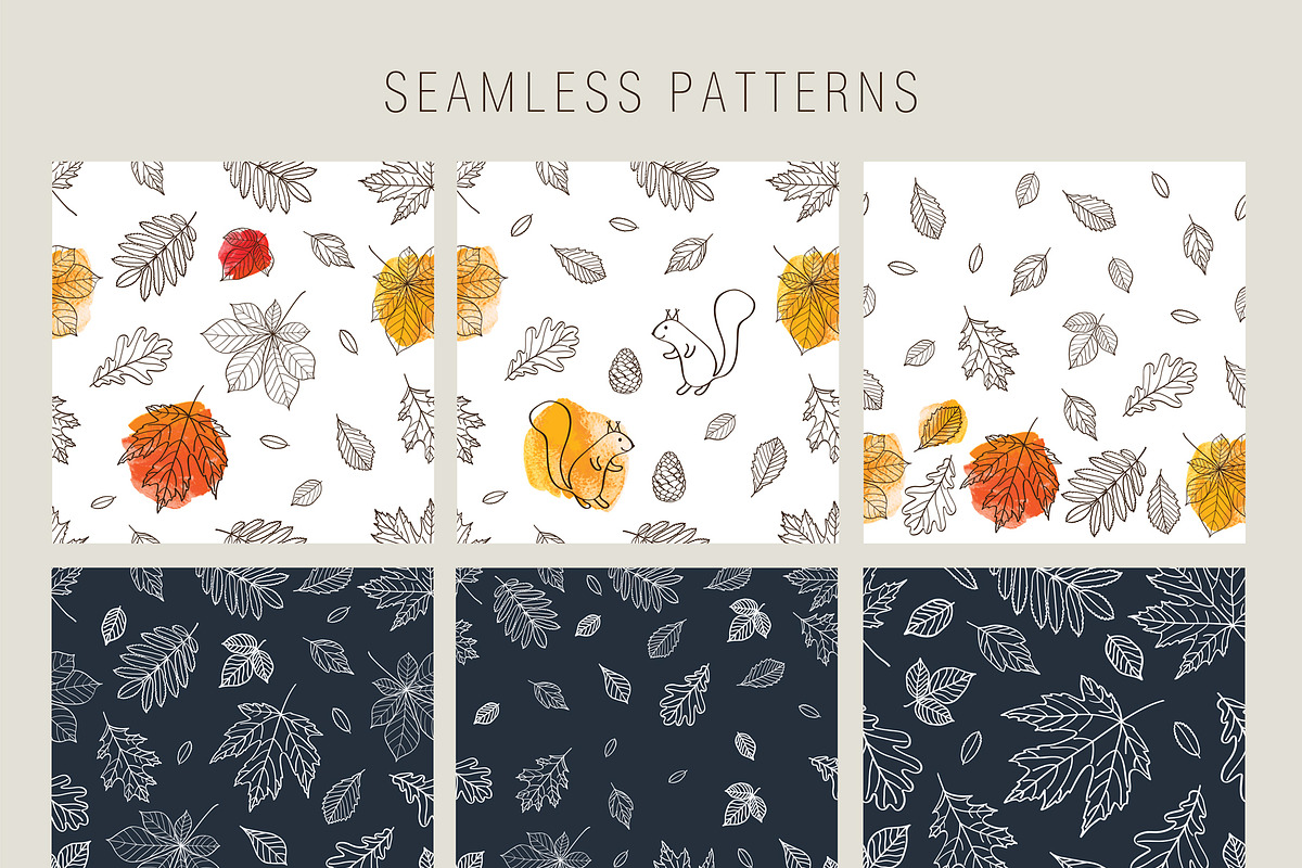 Hand drawn leaves of different trees, a Decorative Illustration by Tkoko vectors & patterns (Photo 3 of 14)
