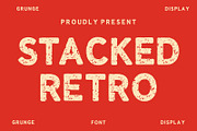 Stacked Retro – Grunge Display Font, a Blackletter Font by Fourteen Letter (Thumbnail 1 of 6)