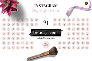 91 Beauty Icons for Instagram