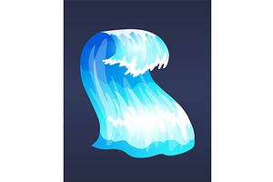 Sea ocean wave. Blue water, an Illustration by Things for designers