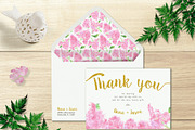Pink Lilac Watercolor Wedding Suite, a Stationery Template by Love Design (Thumbnail 6 of 14)