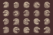 Vintage Hand-Drawn Eagle Designs, an Animal Illustration by devastd (Thumbnail 3 of 8)