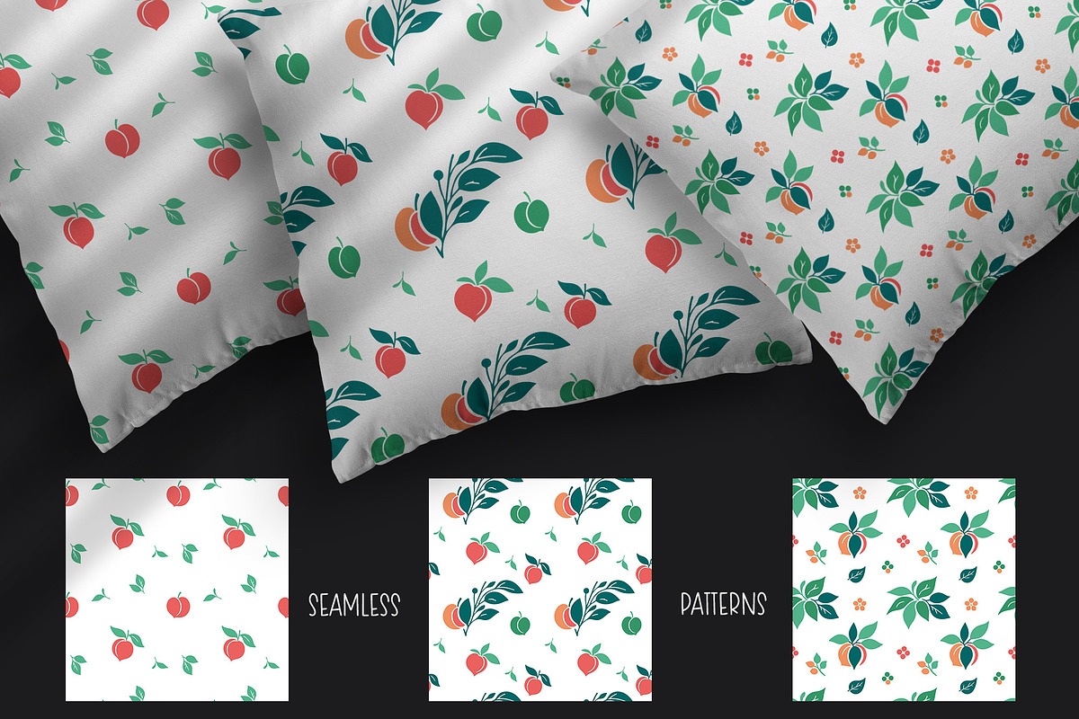 Juicy Peach Pattern, a Pattern Graphic by Kseniia_designer's shop (Photo 4 of 6)