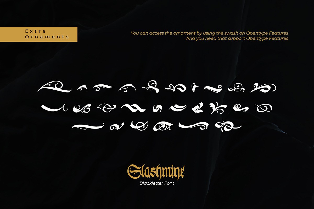 Slashmine, a Blackletter Font by Vintage Division (Photo 8 of 10)