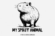 Capybara Spirit Animal PNG, an Illustration by SharpMarketplace (Thumbnail 1 of 9)