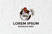 Chicken Mascot Eating Noodles Logo, a Branding & Logo Template by lineandcircle (Thumbnail 1 of 2)