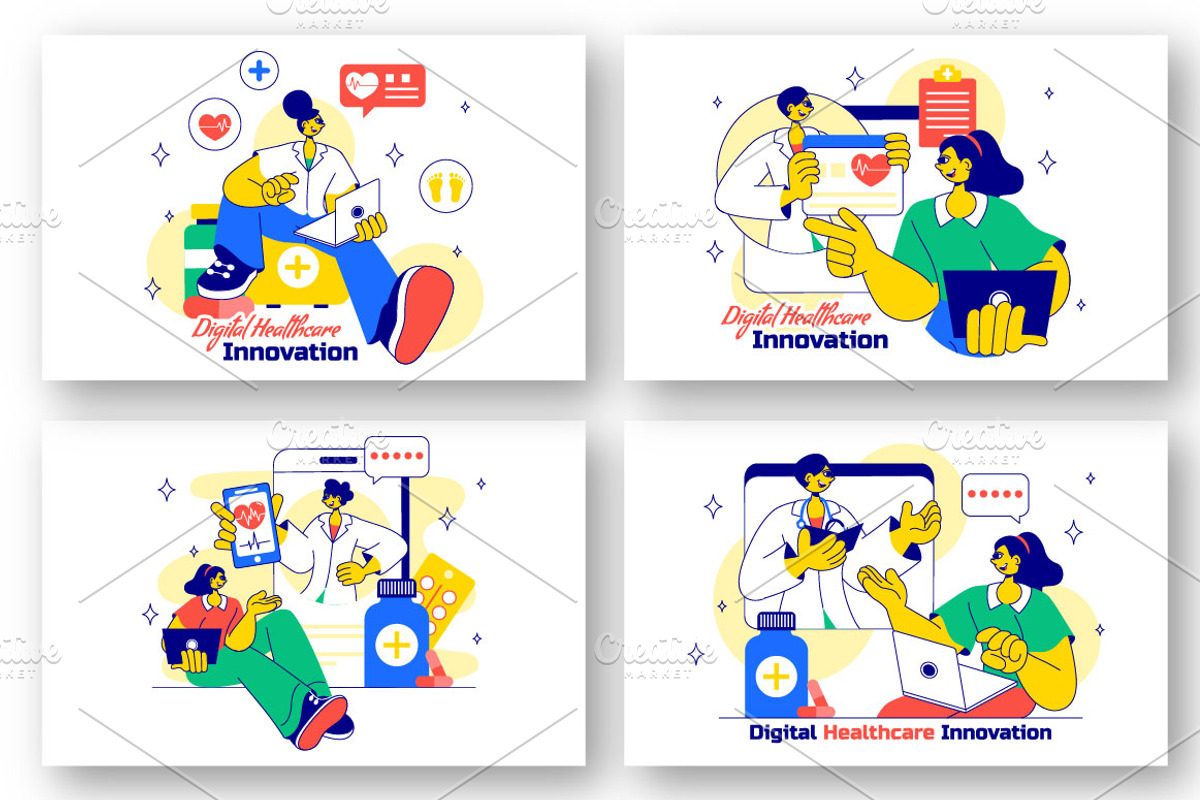 10 Digital Healthcare Innovation, a Healthcare Illustration by denayunebgt (Photo 2 of 4)