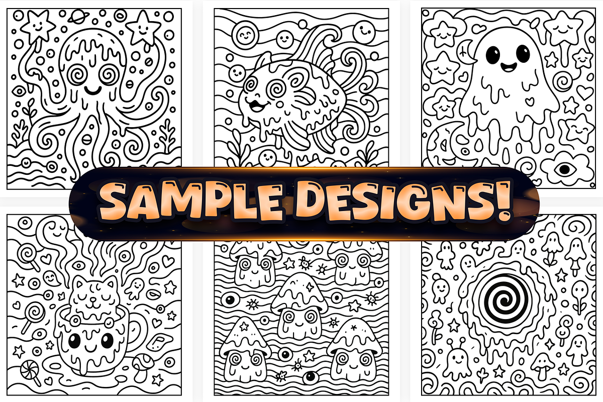 Bold Easy Trippy Art Coloring Pages, an Animal Illustration by Craftsbeefy (Photo 3 of 4)