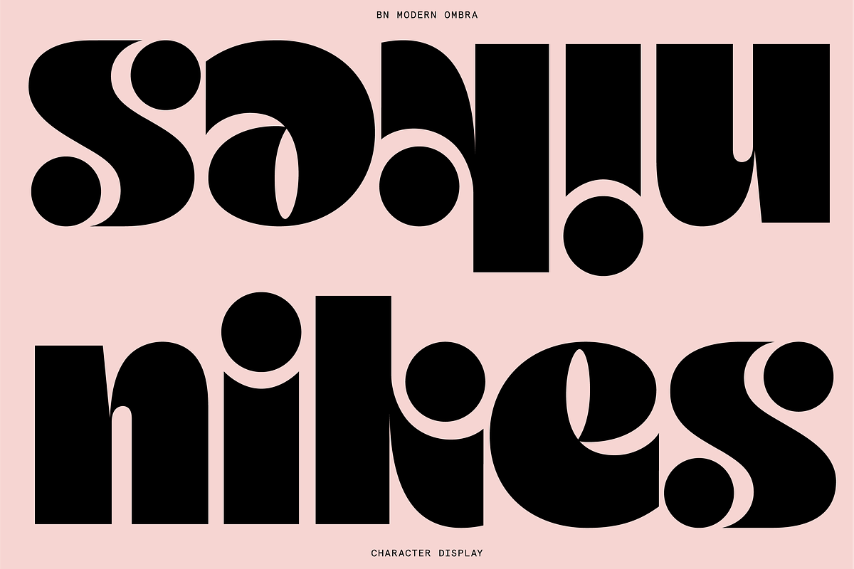 Modern Ombra - Quirky Display Font, a Sans Serif Font by Bnick (Photo 2 of 11)