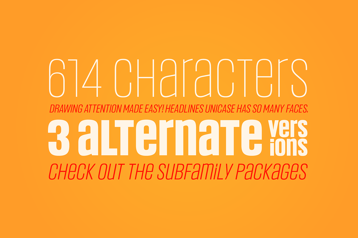 Headlines Unicase Font Family, a Sans Serif Font by TypeThis!Studio (Photo 20 of 26)