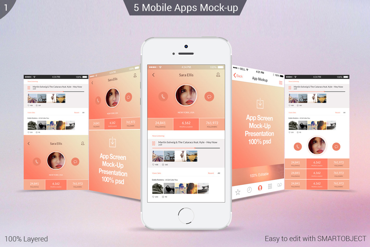 iPhone apps Mock-ups, an iPhone Mockup by ORCOLOR