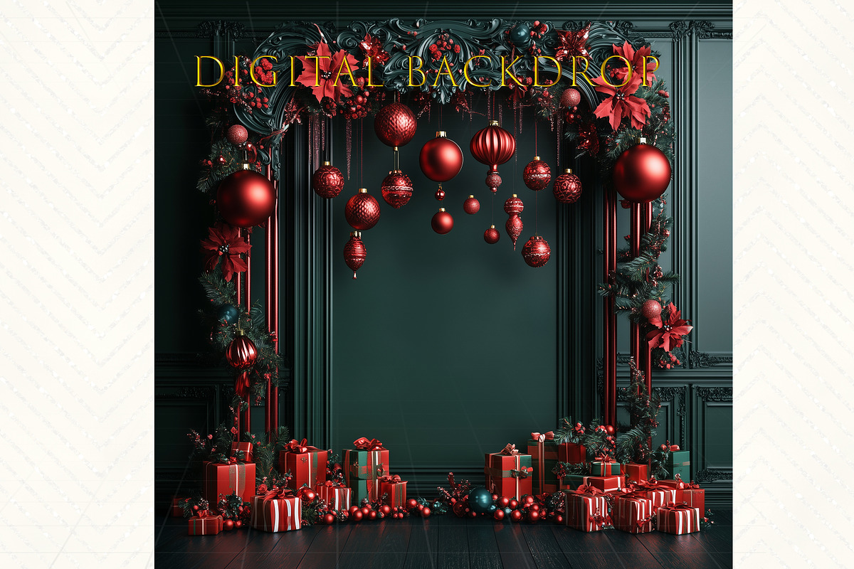 Christmas Digital Backdrop, a Background Graphic by MajorArtTm (Photo 4 of 6)