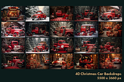 40 Christmas Car Digital Backdrops, a Background Graphic by HappyNews (Thumbnail 2 of 5)