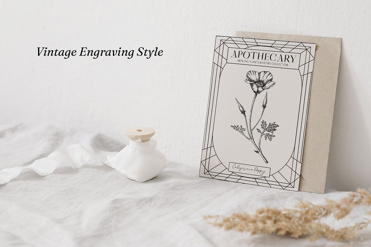 Apothecary Plants & Herbs Vector Set, a Healthcare Illustration by Yevheniia (Photo 8 of 11)