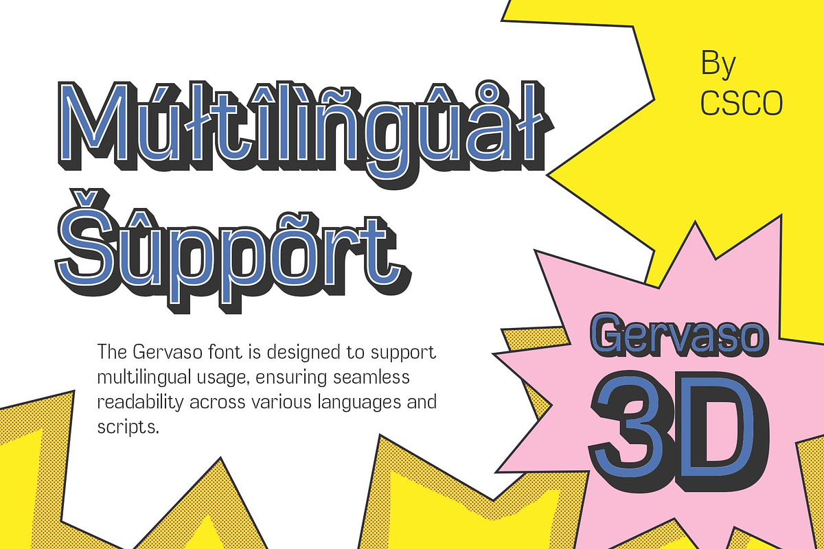 Gervaso 3D, a Sans Serif Font by Craft Supply Co. (Photo 6 of 8)