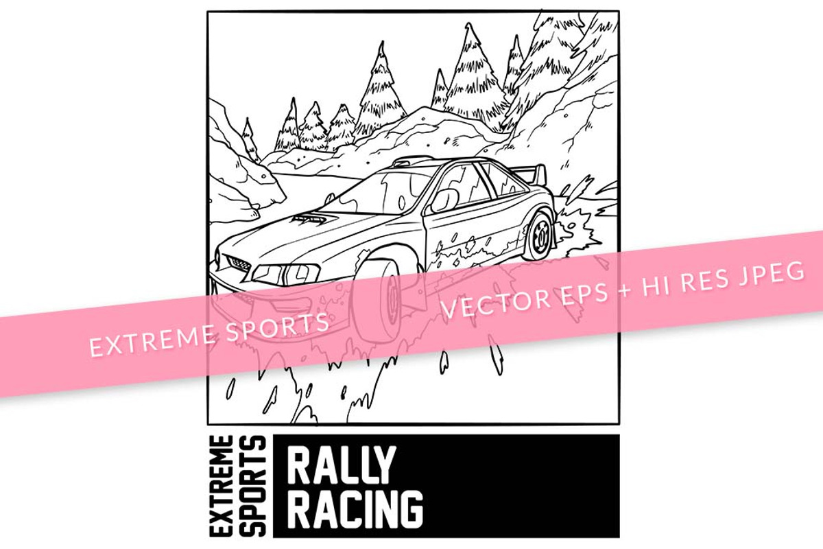 Extreme Rally Racing Coloring, an Education Illustration by SCworkspace
