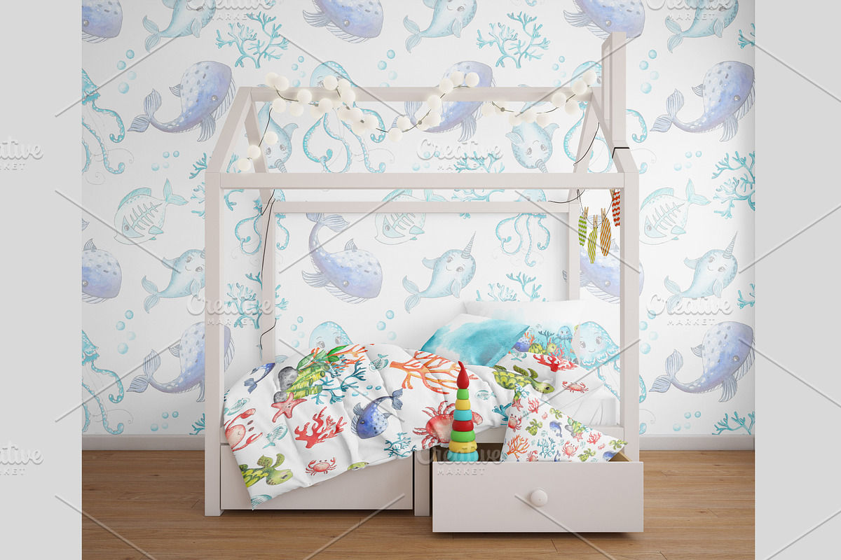 Little OCEAN creatures. Watercolor, an Object Graphic by Ana-Sakuta (Photo 7 of 16)