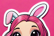Kawaii Girl Stickers & Illustrations, an Illustration by ETARA by Mea Hau (Thumbnail 2 of 16)