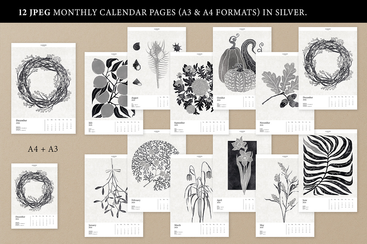 Elegant Calendar & Planner Set 2026, a Stationery Template by Garden in frame (Photo 5 of 8)