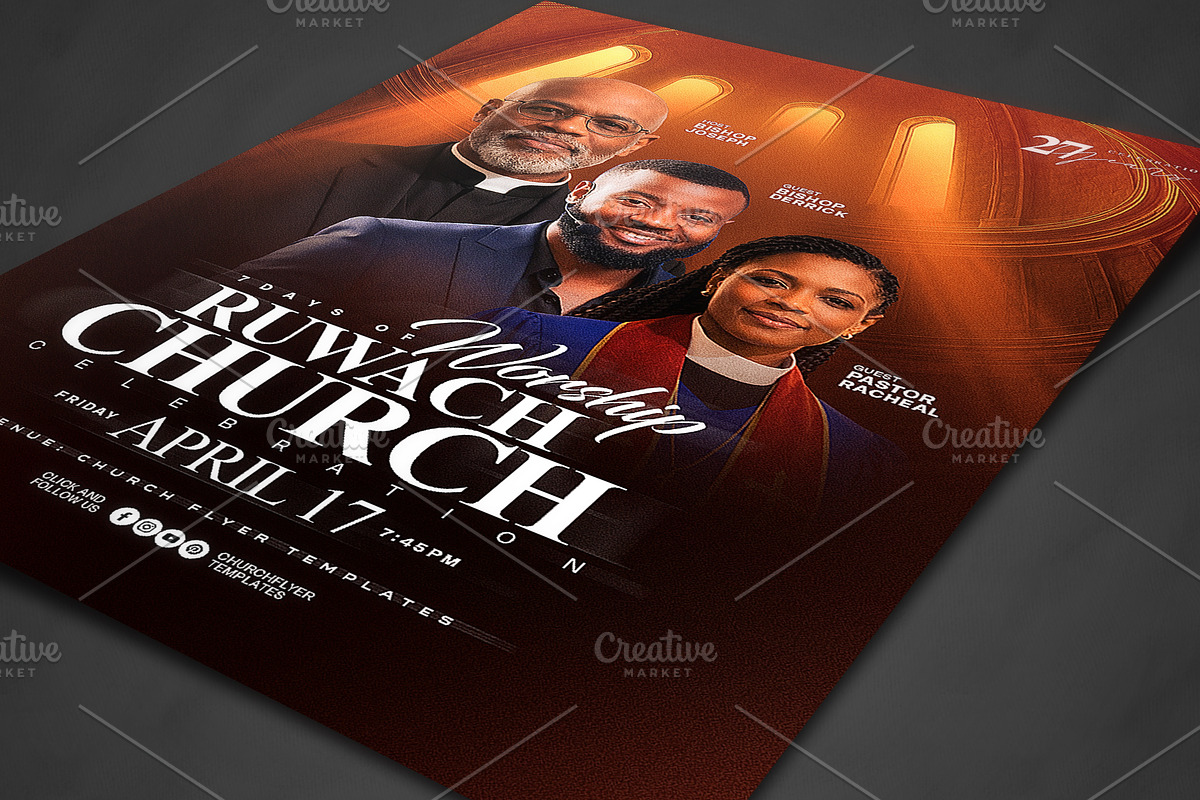 Church Anniversary Poster Template, a Social Media Template by church flyer templates (Photo 3 of 4)