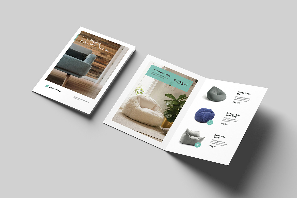 A4 Bifold Brochure Mockups, an Advertising Mockup by artimasa (Photo 3 of 7)