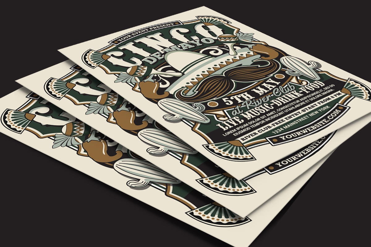 Cinco De Mayo Retro Flyer, a Flyer Template by Muhamad Iqbal hidayat (Photo 4 of 4)