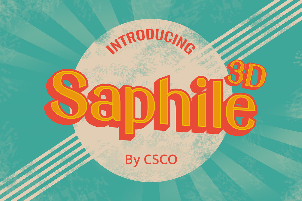 Saphile 3D, a Sans Serif Font by Craft Supply Co. (Photo 1 of 8)