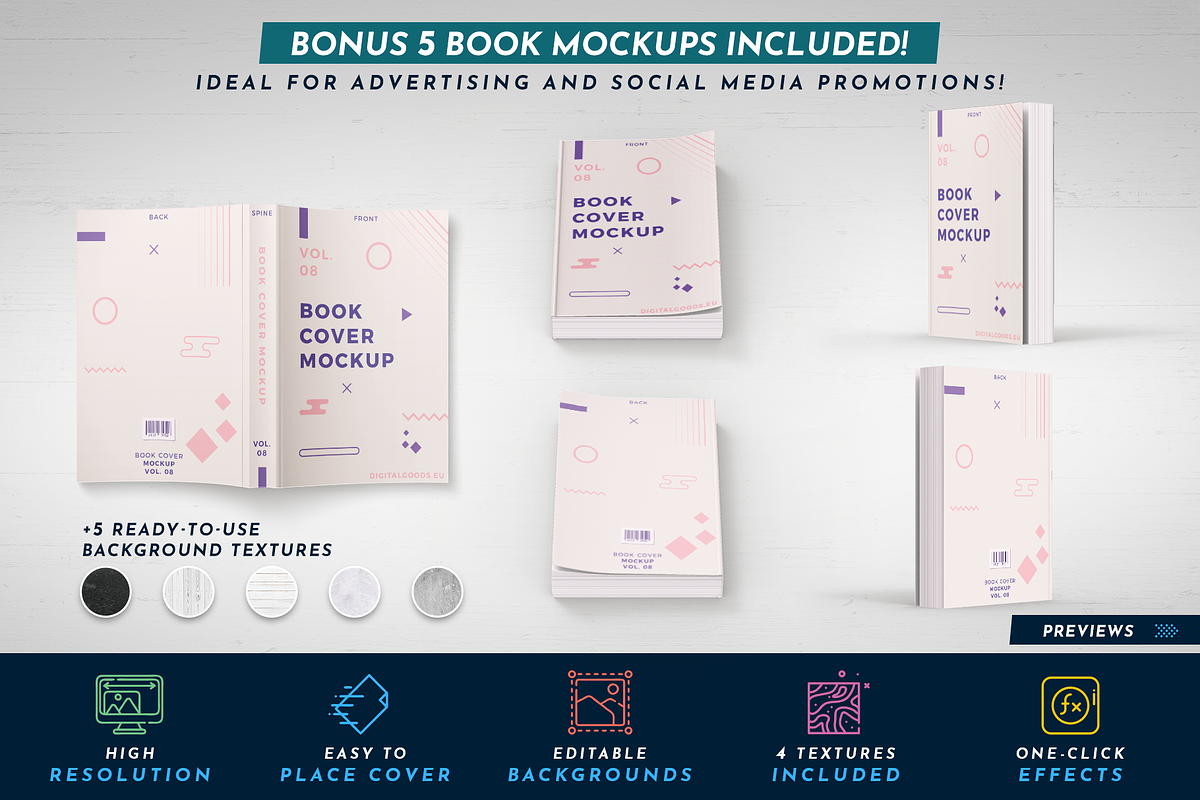 Book Cover Template 48, a Templates & Theme by Digital Goods (Photo 4 of 11)