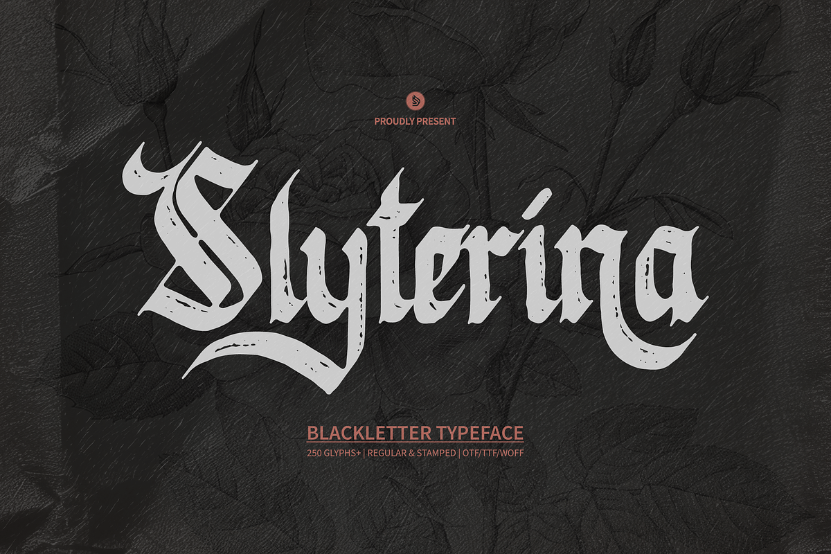 Sylterina | Blackletter Typeface, a Blackletter Font by Denustudios (Photo 1 of 12)