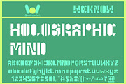 Holographic Mind font, a Font by weknow (Thumbnail 1 of 8)