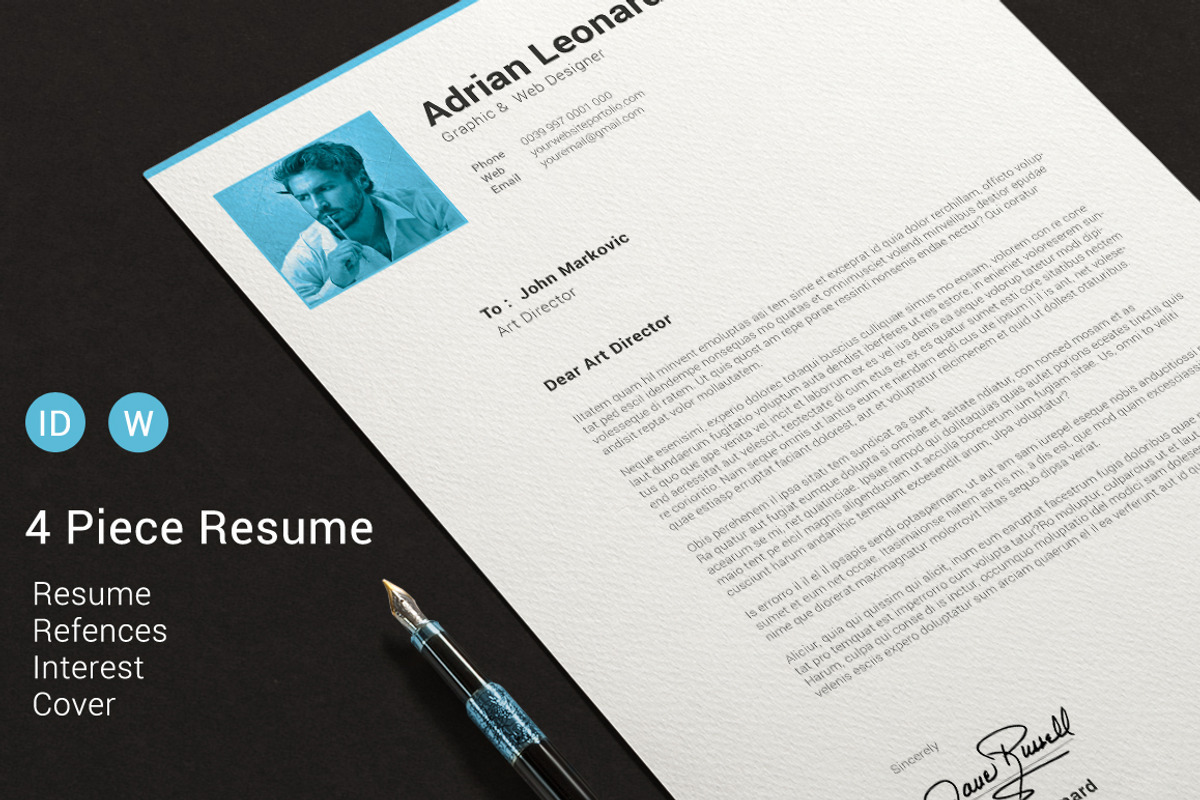 4 Pieces Resume, a Resume Template by sz81 (Photo 3 of 4)