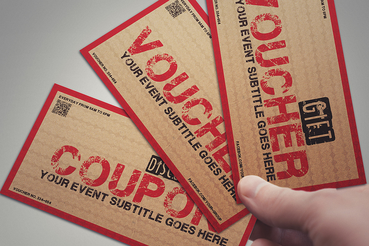 Elegant vintage GIFT VOUCHER, a Card Template by Tzochko (Photo 3 of 5)