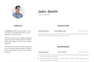 Simple Minimal Resume/CV Template