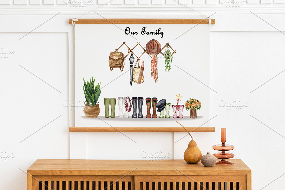 Hallway Scene Creator Watercolor Set, an Object Graphic by BarvArt (Photo 2 of 8)