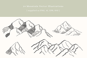 Forest Mountain Vector Illustrations