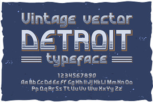 Detroit OTF Vintage Label Font.