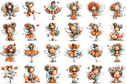 Whimsical Spring Fairy Clipart, an Illustration by designcity5 (Thumbnail 2 of 5)
